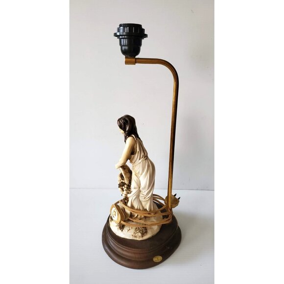 VINTAGE CAPODIMONTE HAND PAINTED LAMP MADE IN ITALY - Picture 11 of 12